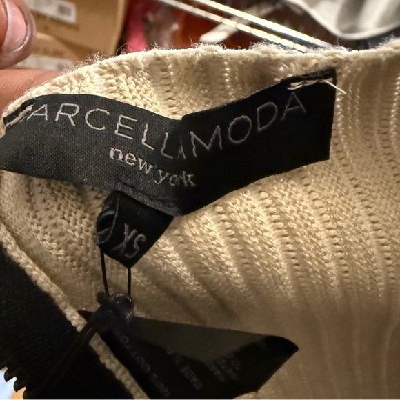 Chic Cream Ribbed Cowl Neck Sweater - Picture 7 of 8